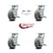 Service Caster 6 Inch Thermoplastic Rubber Caster Set with Roller Bearing 4 Brake 2 Swivel Lock SCC-30CS620-TPRRD-TLB-BSL-2-TLB-2 - alternate 7